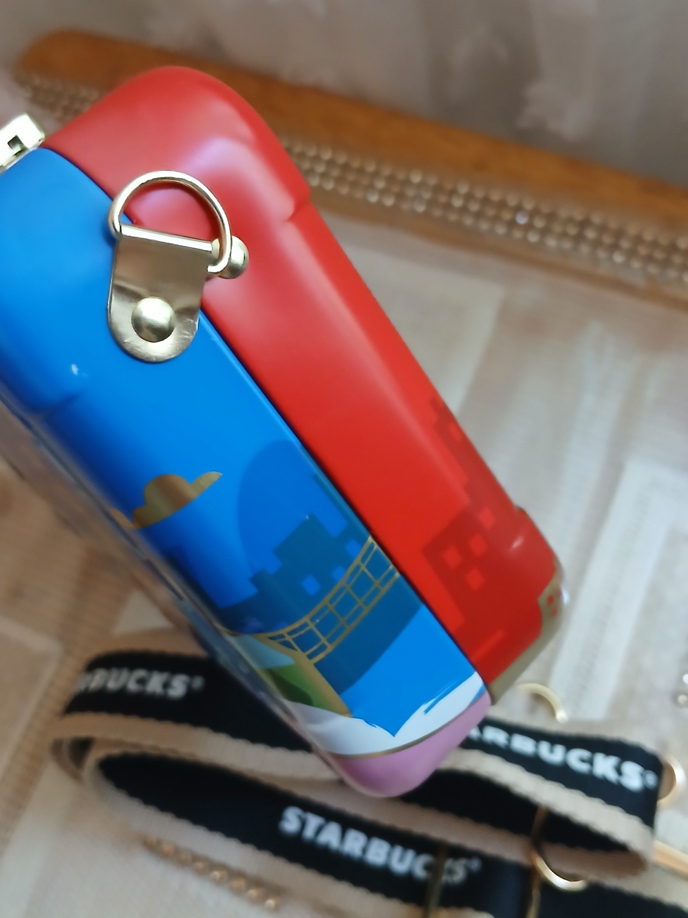 Starbucks Metal Mini Suitcase crossbody Container Purse Has A Little Dent - Picture 5 of 12